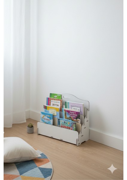 Carry Montessori 4 Raflı Ahşap Mini Kitaplık -Çocuk Odası Kitaplık - Masaüstü Mini Kitaplık fiyatları
