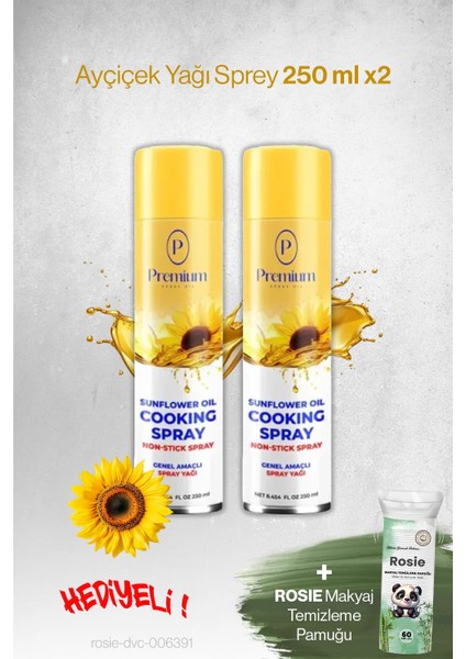Ayçiçek Yağı Sprey 2'li 250 Ml, Hediyeli
