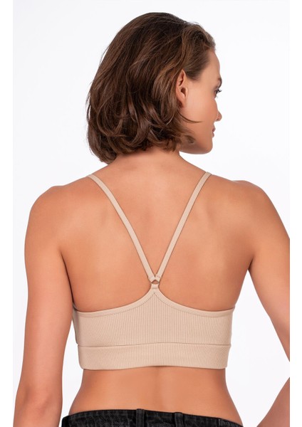Fitilli İnce Askılı Şekillendirici Spor Sütyeni | Ten fiyatları