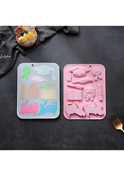 Silikon Mezuniyet Temalı Çikolata ve Jelibon Kalıbı 9 Lu fırsatları