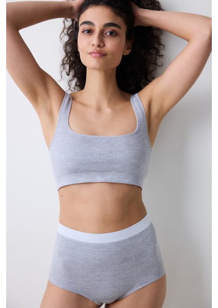 Reversible Seamless Çok Renkli Crop Üst