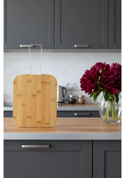 Zoe - Çelik Saplı Kesme Tahtası Küçük fırsatları