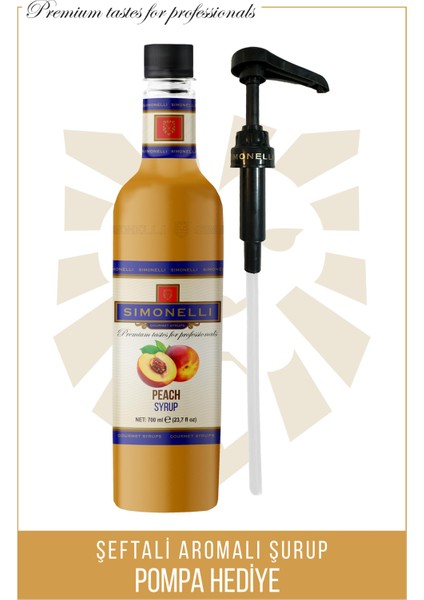 Kahve ve Kokteyl Şurubu Şeftali Aromalı 700 ml + Pompa indirimleri