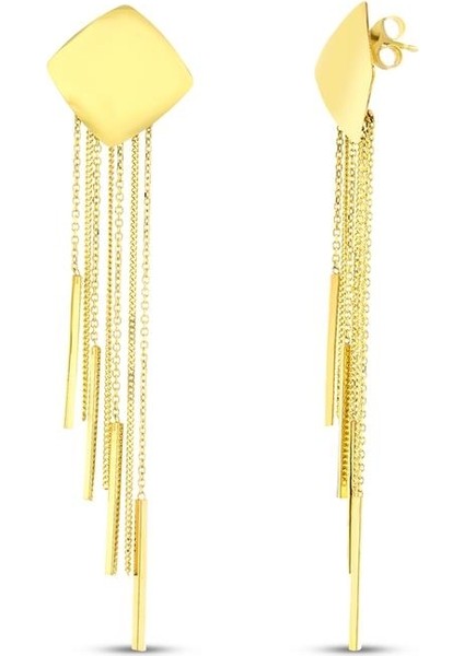 Altın Sallantılı Küpe - 14K