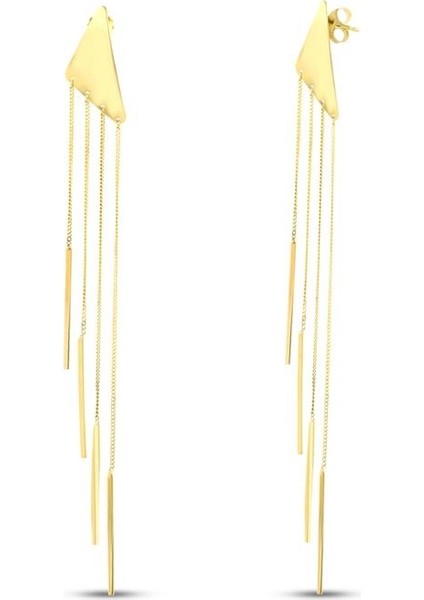 Altın Sallantılı Küpe - 14K