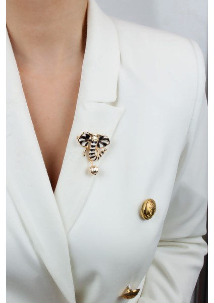 Gold Küre Sallantılı Fil Broş