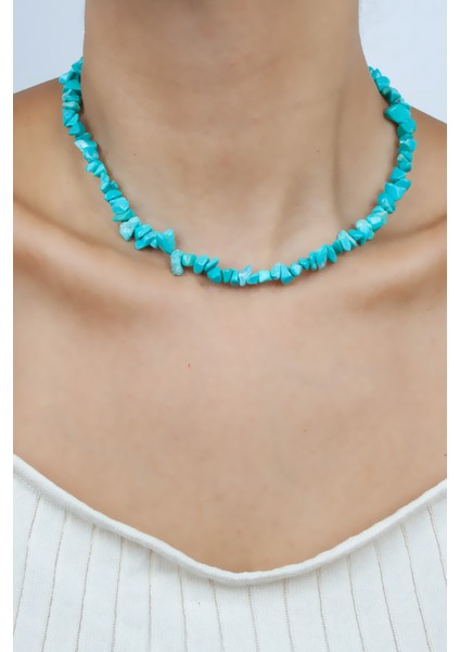 Turkuaz Doğaltaş Kolye