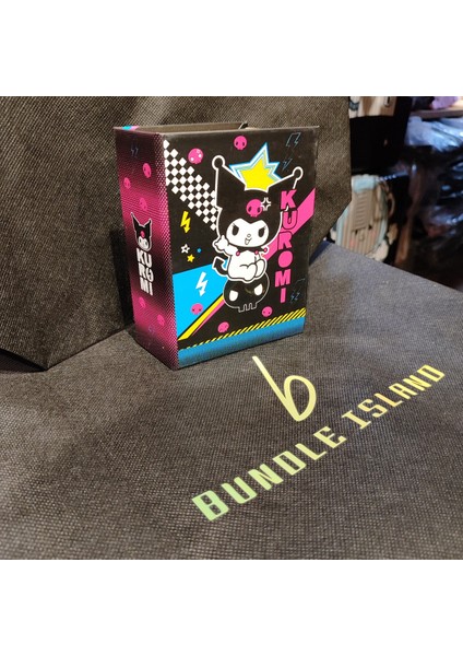 Kuromi Hello Kitty Figürlü Küçük Boy Kitap Şeklinde Çok Amaçlı Kapaklı Kutu Siyah2