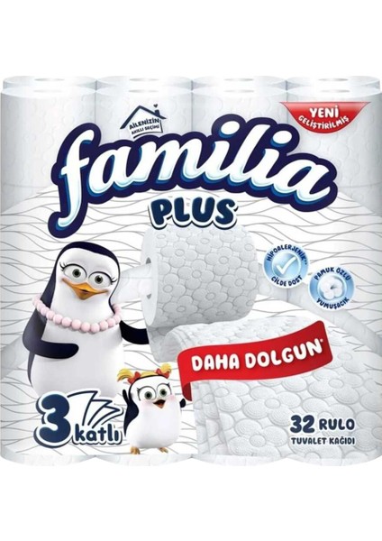 Tuvalet Kağıdı Plus 32'li 3 Katlı Organik Pamuk 2 Adet