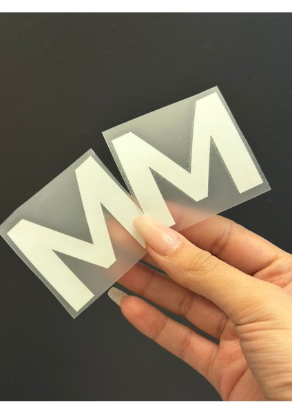 2 Li Ütü Ile Yapışan M Harfi Arma Transfer Baskı 5x5 cm fiyatları