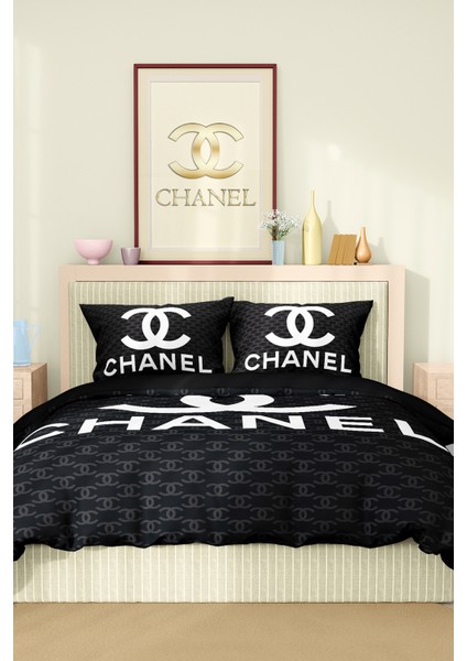 Nevresim Takımı Çift Kişilik Pamuklu Saten Kumaş 6 Parça 3D Dijital Baskı Duvet Cover Set Model No: fiyatları