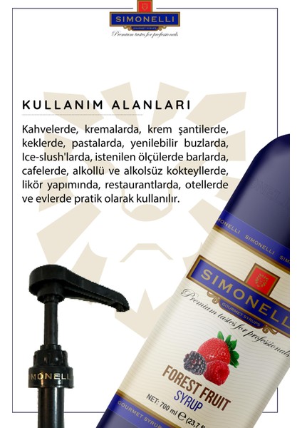 Kahve ve Kokteyl Şurubu Orman Meyveleri Aromalı 700 ml + Pompa fiyatları