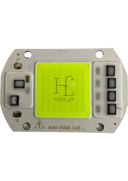 220 Volt 50 Watt Cob LED Projektör Çipi Yeşil