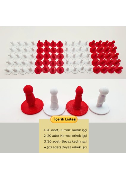 Masa Oyunu Aksesuarı- İnkılap Kutu Oyunu ile Uyumlu 3D İşçiler Detay Seti (OYUN DAHİL DEĞİLDİR.) fiyatları