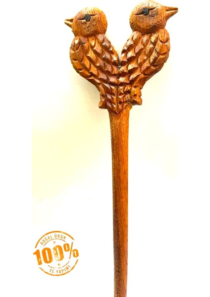 İkili Çalıkuşu Kalp Model %100 El Yapımı Topuz Tokası modelleri