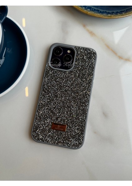 iPhone (15 Pro Max) Uyumlu Lüks Taşlı Kılıf