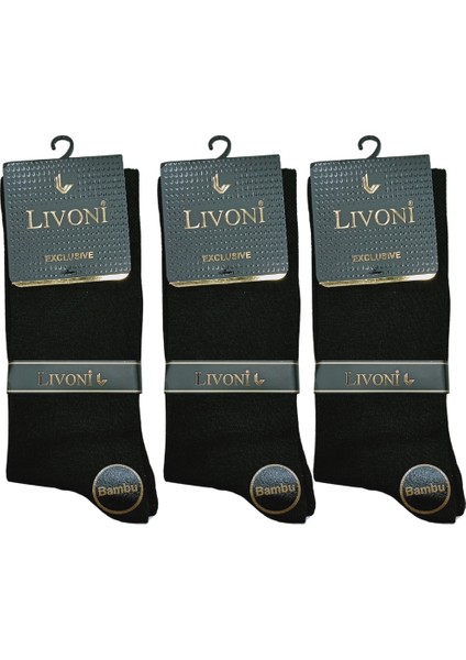 Livoni Dikişsiz Bambu Erkek Soket Çorap 3 Adet