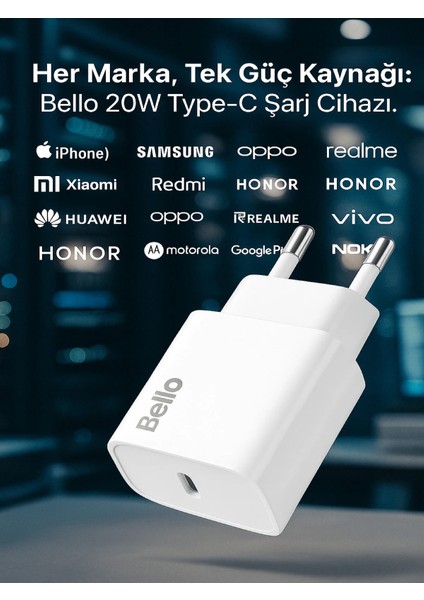 20W Type-C USB Şarj Cihazı BL-2000 Model Hızlı ve Güvenli Şarj Kompakt Tasarım fırsatları