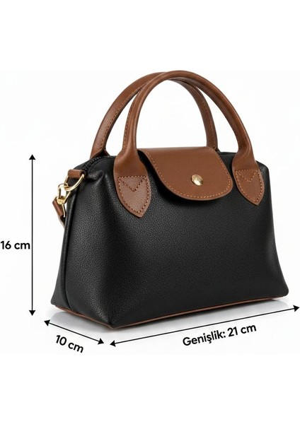 Siyah Taba Kadın Omuz ve El Çantası Küçük Boy modelleri