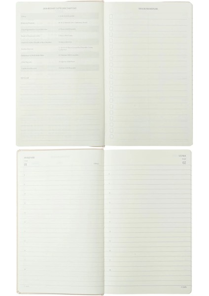 Classic 2026 Günlük Ajanda 13X21 cm Sert Kapak Ivory 70 gr 384 Sayfa Cepli Lastikli Gri