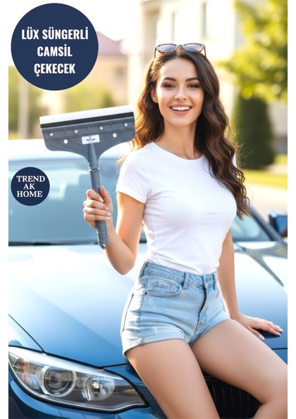 3,lü Oto Yıkama ve Temizleme Seti - Oto Yıkama Fırçası - Tank Bezi - Camsil Çekecek