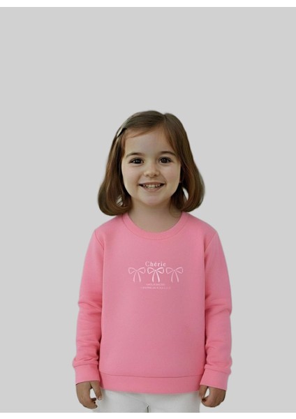 Fiyonk Baskılı Kız Çocuk Sweatshirt