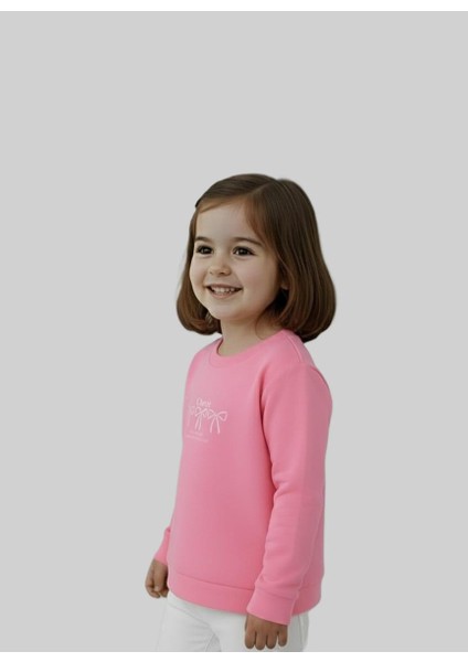 Fiyonk Baskılı Kız Çocuk Sweatshirt modelleri