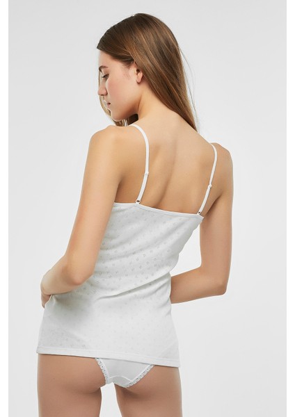 Beyaz Ince Askılı Atlet