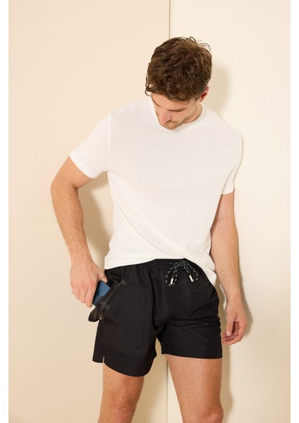 Siyah Aqua Erkek Şort Mayo