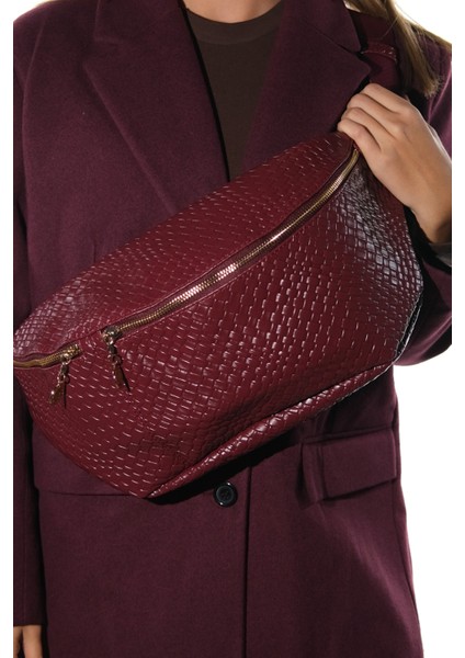 Venta Bordo Örgü Kadın Büyük Bel Çantası fiyatları