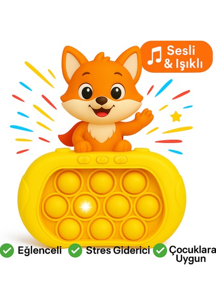 Figürlü Sesli Işıklı Pop It – Çocuklar Için Eğitici, Güvenli ve Eğlenceli Oyuncak fiyatları