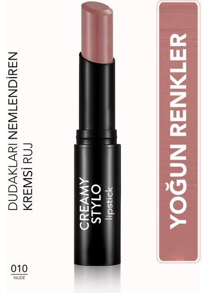 Creamy Stylo Yarı Parlak Bitişli Kremsi Ruj (10 Nude) 8682536013703