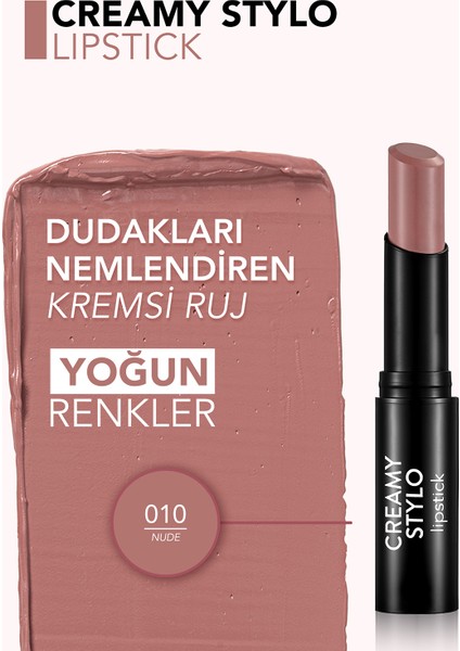 Creamy Stylo Yarı Parlak Bitişli Kremsi Ruj (10 Nude) 8682536013703 modelleri