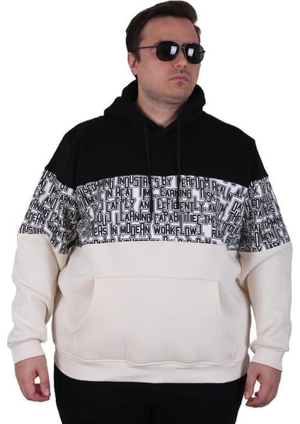 Büyük Beden Kapüşonlu 3ip Sweat Transforming 25713 Sıyah fiyatları