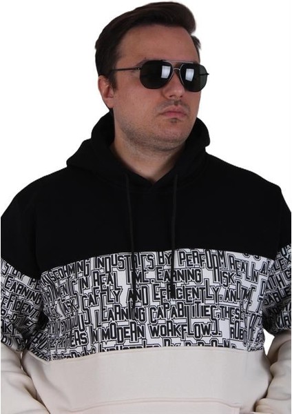 Büyük Beden Kapüşonlu 3ip Sweat Transforming 25713 Sıyah fırsatları