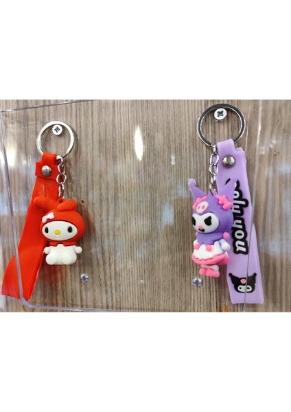Kuromi Sanrio Karakterleri Anahtarlık (2 Adet)