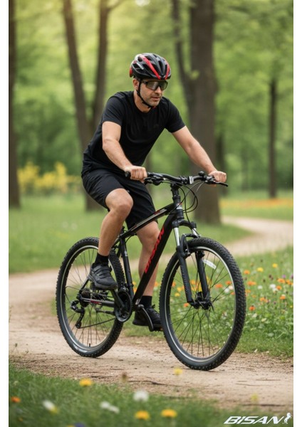 Leon Dağ Bisikleti 48 cm V 29 Jant 21 Vites Mat Siyah Kırmızı modelleri