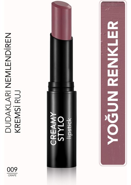 Creamy Stylo Yarı Parlak Bitişli Kremsi Ruj (09 Grape) 8682536013697