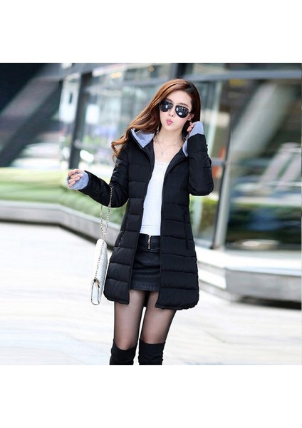 Kışlık Kapüşonlu Orta Boy Kadın Şişme Mont indirimleri