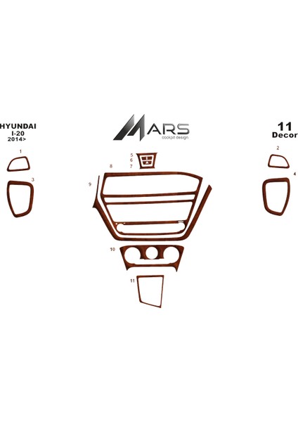 Hyundai I 20 Piano Black Kaplama 1 Parça 2014 Maun