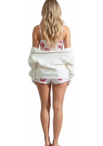 Kadın Askılı Şortlu Pijama Takımı – Yumuşak Rahat ve Şık Tasarım fiyatları