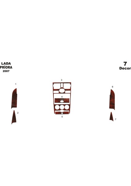 Lada Priora Konsol-Torpido Kaplama 2007 7 Parça Maun