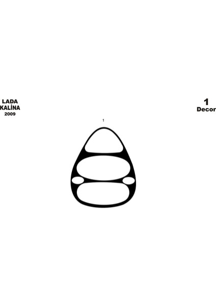 Lada Kalina Konsol-Torpido Kaplama 2007 11 Parça Piano Black