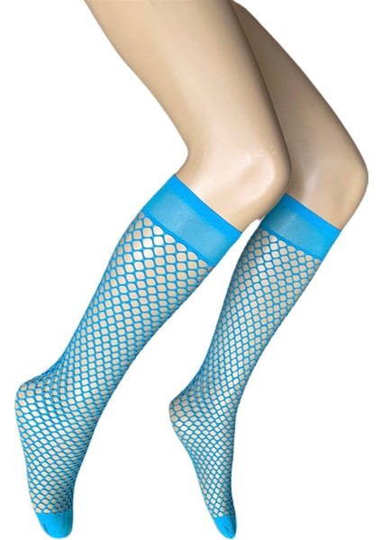 İri File Dizaltı Kadın Çorap