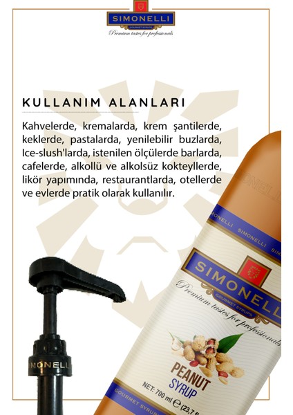 Kahve ve Kokteyl Şurubu Fıstık Aromalı 700 ml + Pompa fiyatları