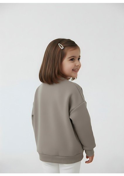 Kız Çocuk Baskılı Sweatshirt