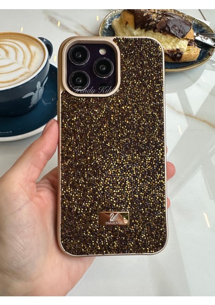 iPhone (14 Pro) Uyumlu Lüks Taşlı Kılıf
