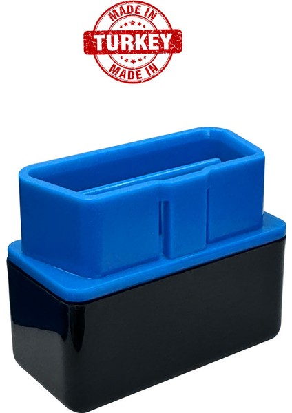 Obd2 Teşhis Kutusu Obd Kutusu + Kapak Obd 16 Pin Konnektör + Mavi