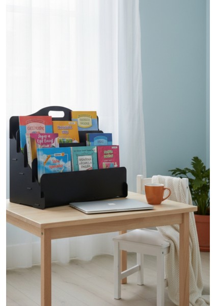 Carry Montessori 4 Raflı Ahşap Mini Kitaplık -Çocuk Odası Kitaplık - Masaüstü Mini Kitaplık fiyatları