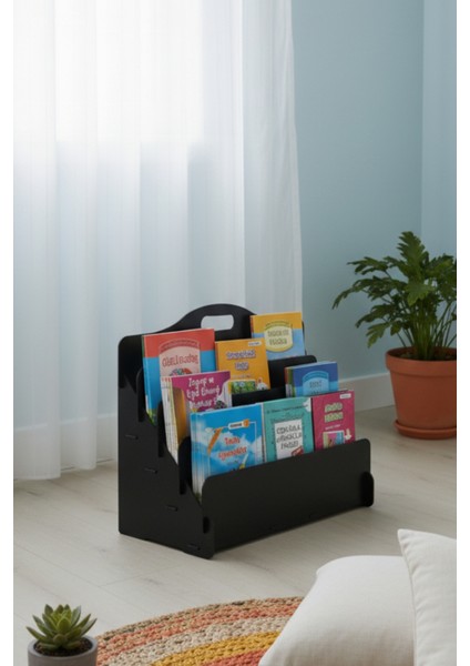 Carry Montessori 4 Raflı Ahşap Mini Kitaplık -Çocuk Odası Kitaplık - Masaüstü Mini Kitaplık modelleri